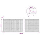 Gabion med 3,5 mm Tråd og 5x5 cm Maske 700x10x100 cm