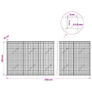 Gabion med 3,5 mm Tråd og 5x5 cm Maske 1150x10x100 cm