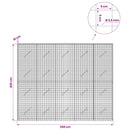 Gabion med 3,5 mm Tråd og 5x5 cm Maske 250x10x200 cm