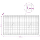 Gabion med 3,5 mm Tråd og 5x5 cm Maske 100x20x50 cm