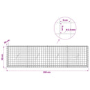 Gabion med 3,5 mm Tråd og 5x5 cm Maske 200x20x50 cm