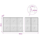 Gabion med 3,5 mm Tråd og 5x5 cm Maske 550x20x100 cm