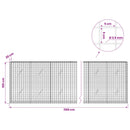 Gabion med 3,5 mm Tråd og 5x5 cm Maske 1100x20x100 cm