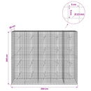 Gabion med 3,5 mm Tråd og 5x5 cm Maske 250x20x200 cm