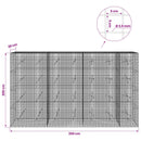 Gabion med 3,5 mm Tråd og 5x5 cm Maske 350x20x200 cm
