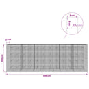 Gabion med 3,5 mm Tråd og 5x5 cm Maske 600x20x200 cm
