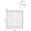 Gabion med 3,5 mm Tråd og 5x5 cm Maske 50x30x50 cm