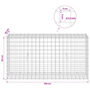 Gabion med 3,5 mm Tråd og 5x5 cm Maske 100x30x50 cm