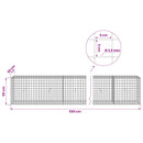 Gabion med 3,5 mm Tråd og 5x5 cm Maske 550x30x50 cm