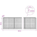 Gabion med 3,5 mm Tråd og 5x5 cm Maske 900x30x100 cm