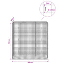 Gabion med 3,5 mm Tråd og 5x5 cm Maske 150x30x150 cm