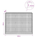 Gabion med 3,5 mm Tråd og 5x5 cm Maske 200x30x150 cm