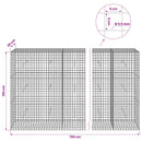 Gabion med 3,5 mm Tråd og 5x5 cm Maske 750x30x150 cm