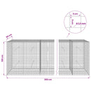 Gabion med 3,5 mm Tråd og 5x5 cm Maske 350x50x100 cm