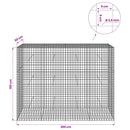 Gabion med 3,5 mm Tråd og 5x5 cm Maske 200x50x150 cm