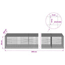 Gabion med 3,5 mm Tråd og 5x5 cm Maske 450x100x50 cm