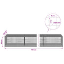 Gabion med 3,5 mm Tråd og 5x5 cm Maske 700x100x50 cm