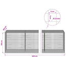 Gabion med 3,5 mm Tråd og 5x5 cm Maske 400x100x100 cm