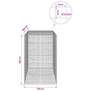 Gabion med 3,5 mm Tråd og 5x5 cm Maske 100x100x150 cm