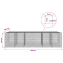 Gabion med 3,5 mm Tråd og 5x5 cm Maske 600x100x150 cm