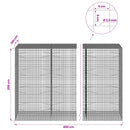 Gabion med 3,5 mm Tråd og 5x5 cm Maske 800x100x200 cm
