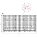 Gabion med 3,5 mm tråd og 5x10 cm mesh 200x10x100 cm