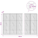 Gabion med 3,5 mm tråd og 5x10 cm mesh 1150x10x150 cm