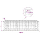 Gabion med 3,5 mm tråd og 5x10 cm mesh 200x20x50 cm