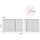 Gabion med 3,5 mm tråd og 5x10 cm mesh 400x20x100 cm