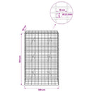 Gabion med 3,5 mm tråd og 5x10 cm mesh 100x20x150 cm