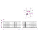 Gabion med 3,5 mm tråd og 5x10 cm mesh 600x30x50 cm