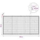 Gabion med 3,5 mm tråd og 5x10 cm mesh 200x30x100 cm