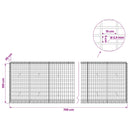 Gabion med 3,5 mm tråd og 5x10 cm mesh 700x30x100 cm
