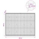 Gabion med 3,5 mm tråd og 5x10 cm mesh 200x30x150 cm