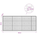 Gabion med 3,5 mm tråd og 5x10 cm mesh 350x30x150 cm