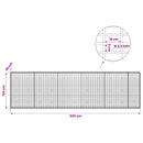 Gabion med 3,5 mm tråd og 5x10 cm mesh 550x30x150 cm
