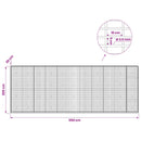 Gabion med 3,5 mm tråd og 5x10 cm mesh 550x30x200 cm