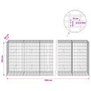 Gabion med 3,5 mm tråd og 5x10 cm mesh 1150x50x100 cm