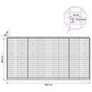 Gabion med 3,5 mm tråd og 5x10 cm mesh 400x50x200 cm