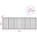 Gabion med 3,5 mm tråd og 5x10 cm mesh 600x50x200 cm