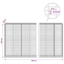 Gabion med 3,5 mm tråd og 5x10 cm mesh 750x50x200 cm