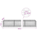 Gabion med 3,5 mm tråd og 5x10 cm mesh 1200x100x50 cm