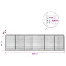 Gabion med 3,5 mm tråd og 5x10 cm mesh 600x100x150 cm