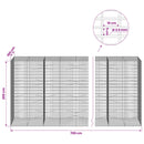 Gabion med 3,5 mm tråd og 5x10 cm mesh 700x100x200 cm