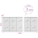 Gabion med 3,5 mm tråd og 10x10 cm net 450x10x100 cm