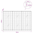 Gabion med 3,5 mm tråd og 10x10 cm net 150x20x100 cm