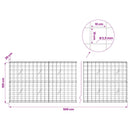 Gabion med 3,5 mm tråd og 10x10 cm net 500x20x100 cm
