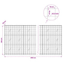 Gabion med 3,5 mm tråd og 10x10 cm net 800x20x150 cm