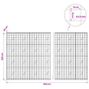 Gabion med 3,5 mm tråd og 10x10 cm net 950x20x200 cm