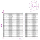 Gabion med 3,5 mm tråd og 10x10 cm net 1000x20x200 cm